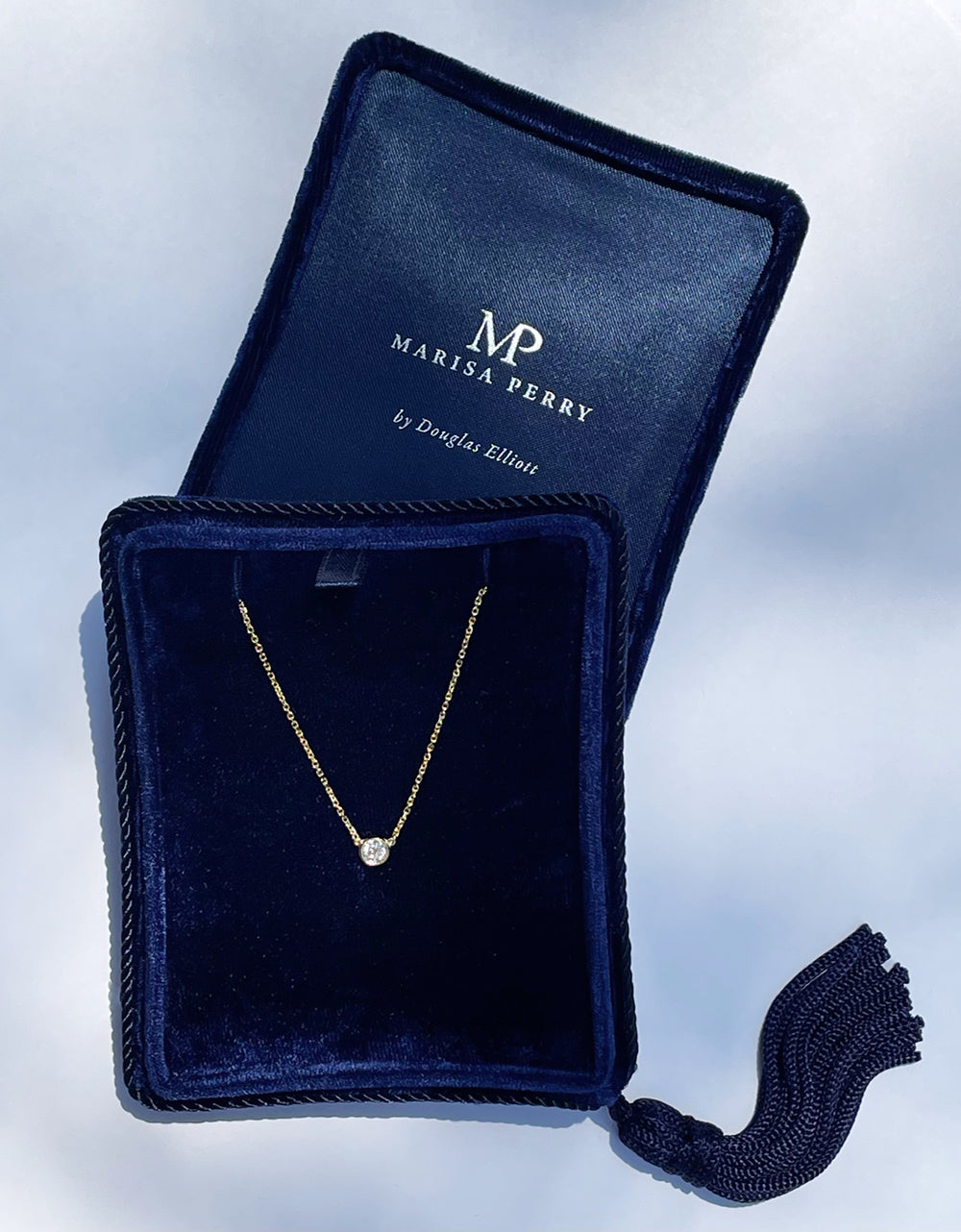 Bezel Set Diamond Solitaire Pendant Necklace | 14k Yellow Gold