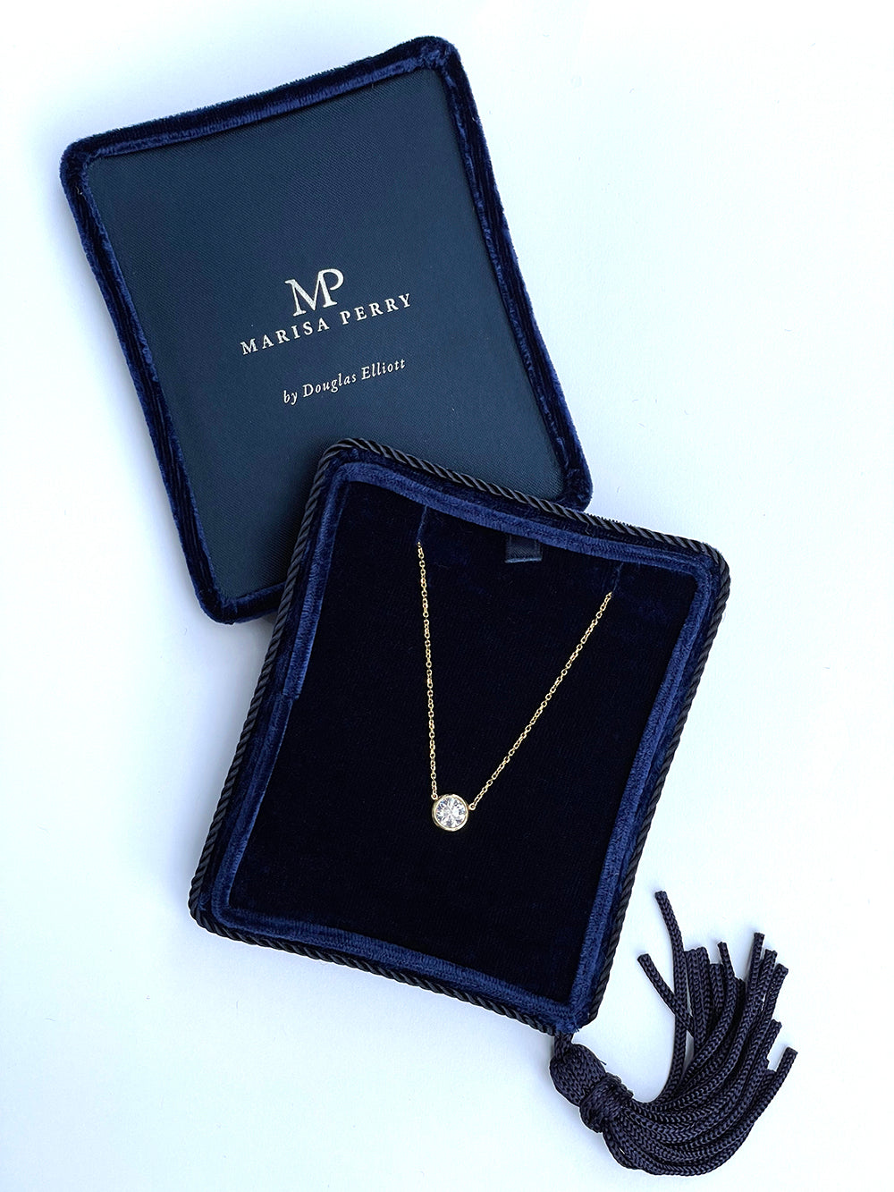 Bezel Set Diamond Solitaire Pendant Necklace | 14k Yellow Gold