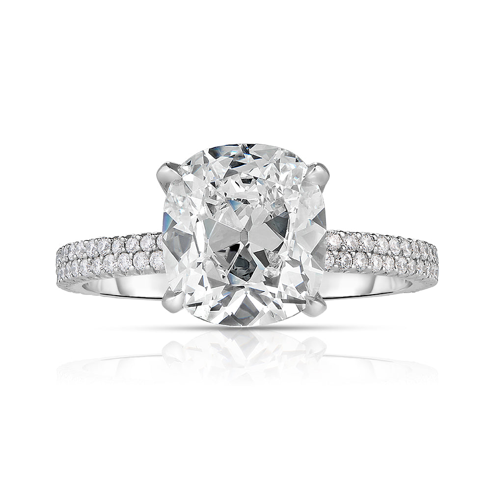 2.06 Carat Old Mine Cushion Robin Setting