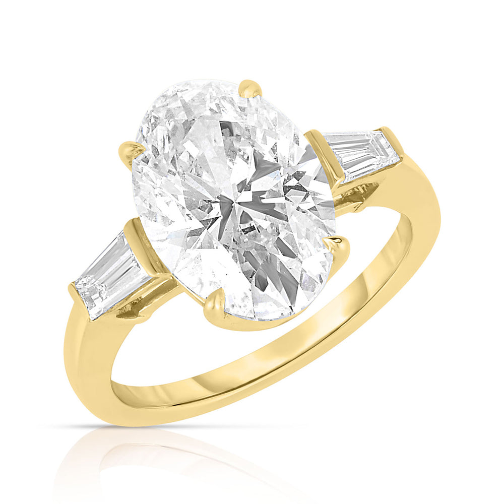 3 Carat Oval Cut Three Stone Flush Fitting Diamond Engagement Ring | Marisa Perry by Douglas Elliott