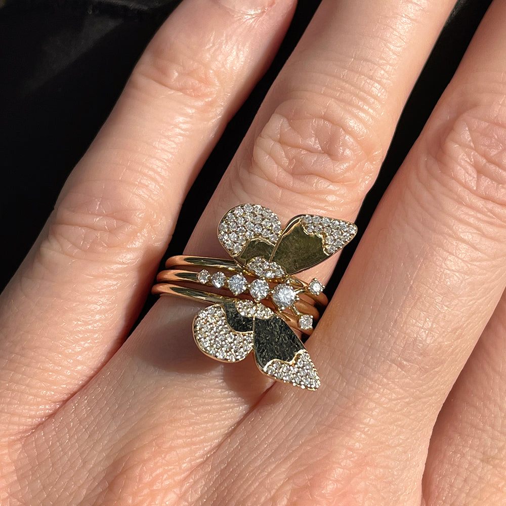 Enchanted Large Diamond Butterfly Ring | Adina Reyter