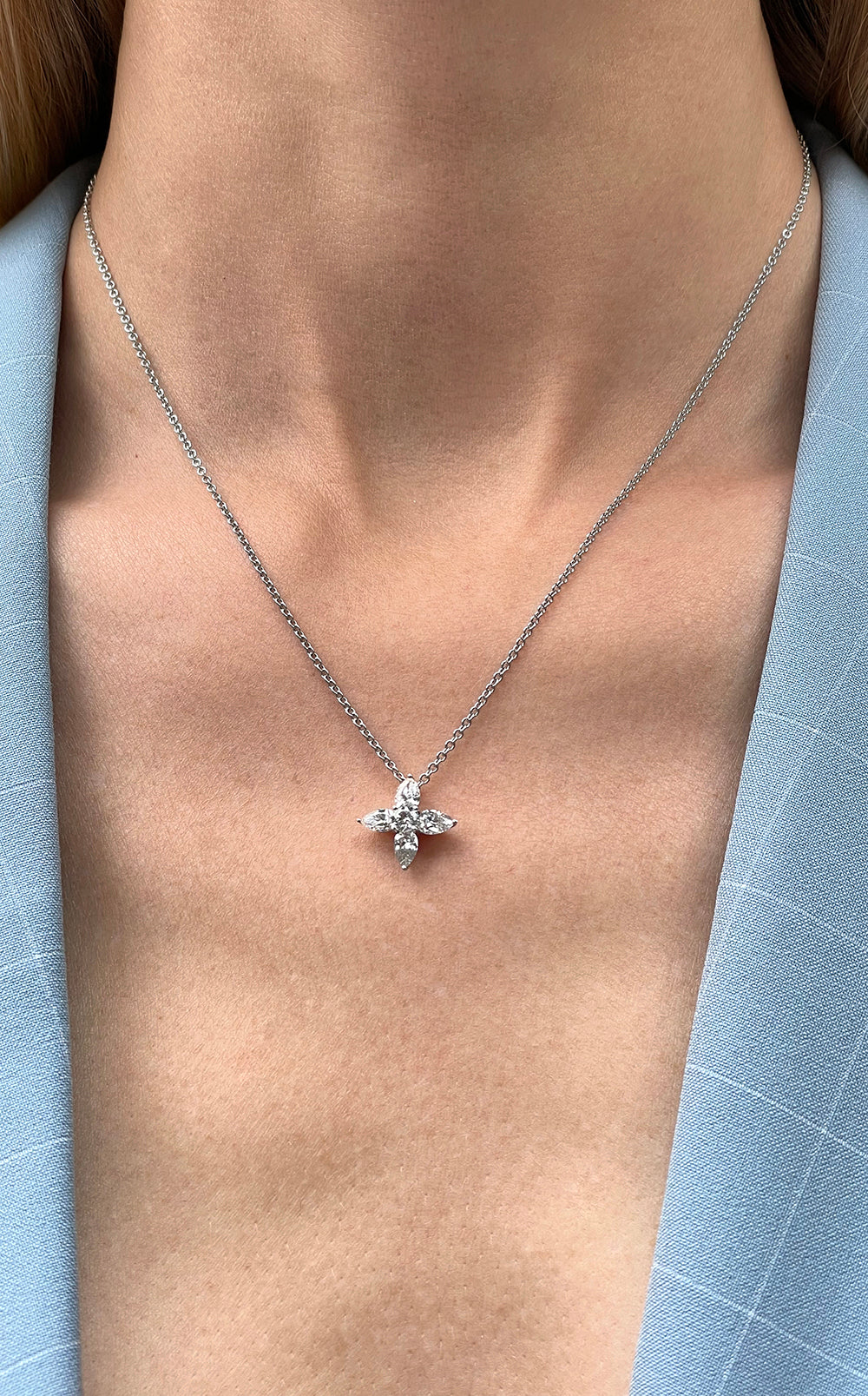 Star Pendant 18k White Gold