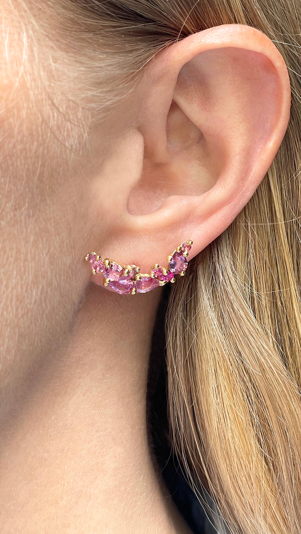 Callie Climber in Pink Pear Shaped Sapphires | Jayne Moore