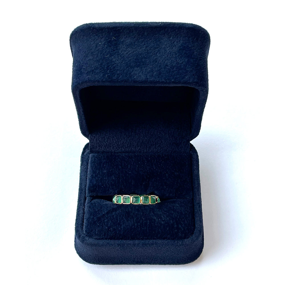 14K Yellow Gold Emerald Eternity Band Ring – 2.30 Carat Total Weight