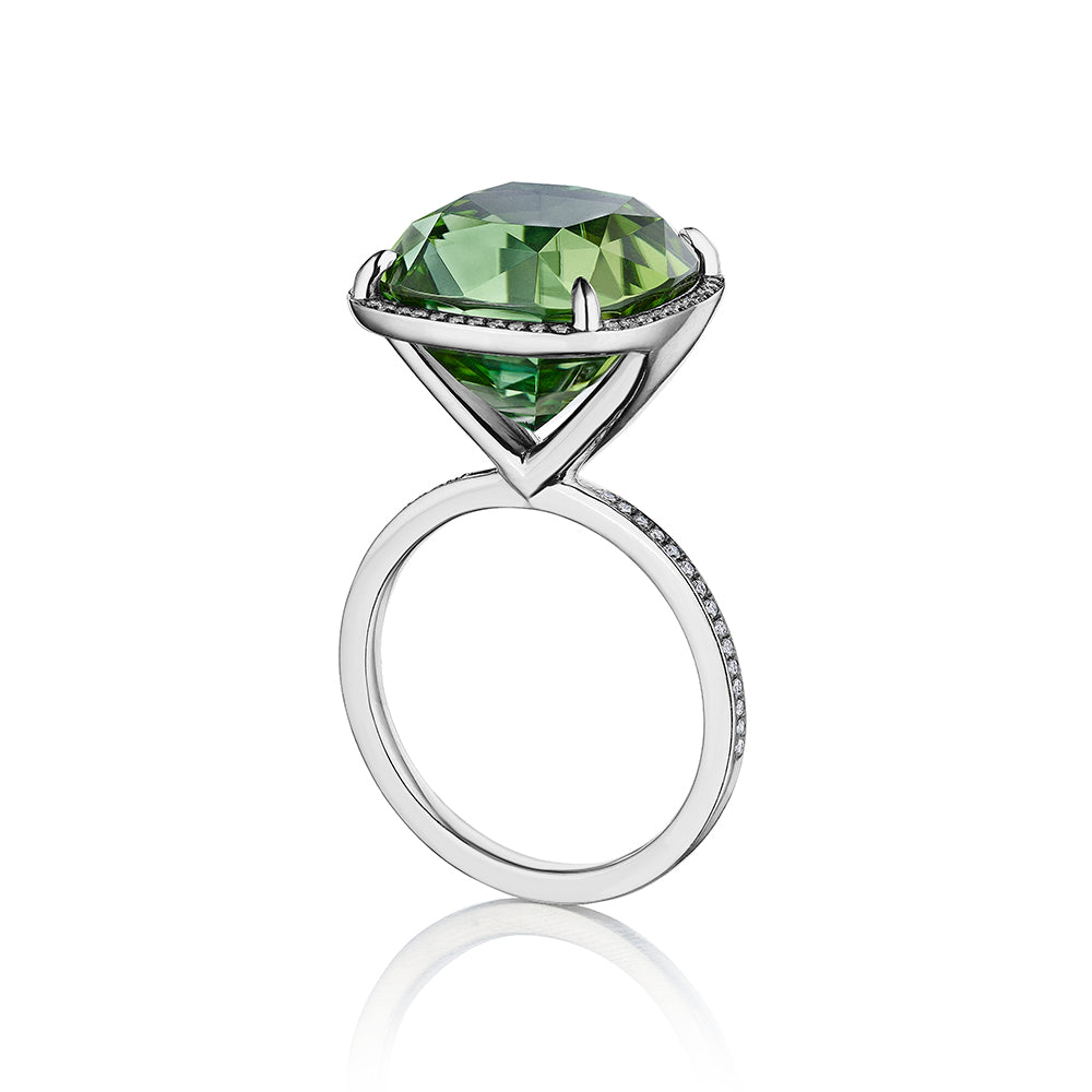 11.47 carat Mint Green Tourmaline Anne Inlove Ring | Marisa Perry by Douglas Elliott