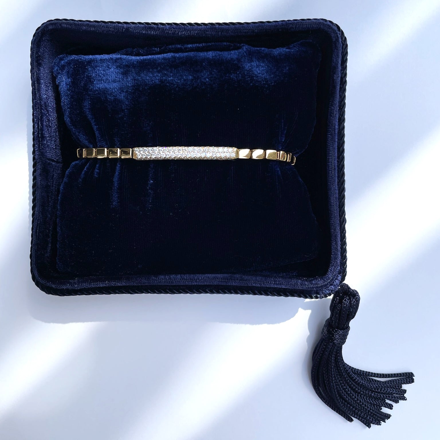 14K Yellow Gold Diamond Bar Link Bracelet – 2.06 TCW