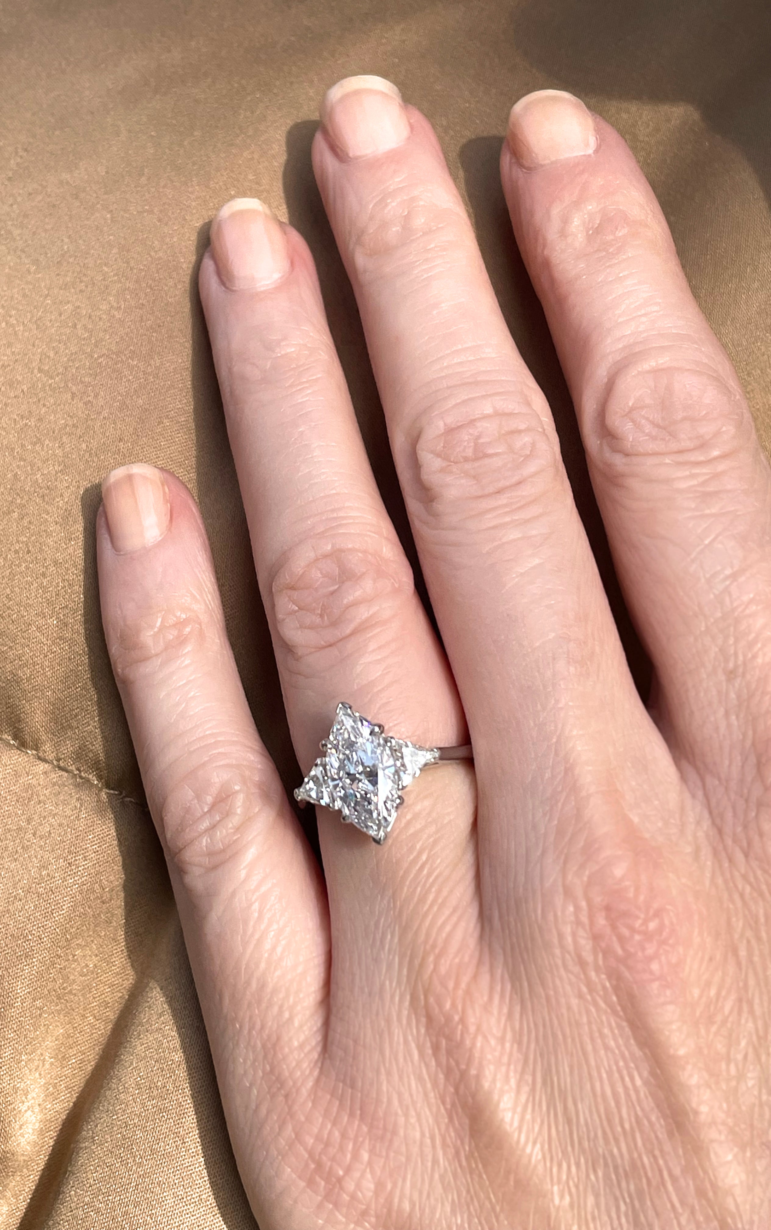 Three stone marquise engagement ring online