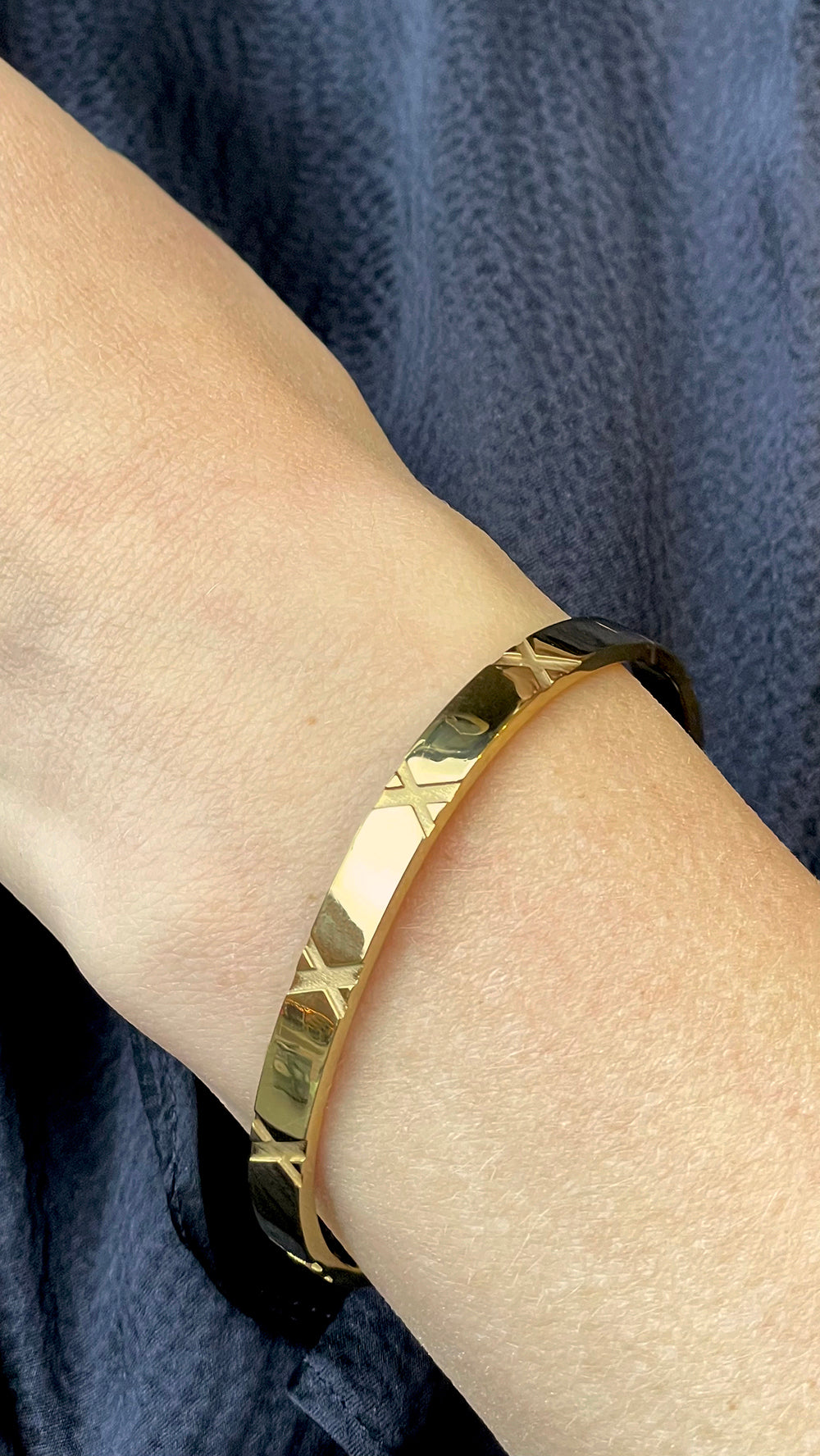 The X Collection Gold Bangle Bracelet