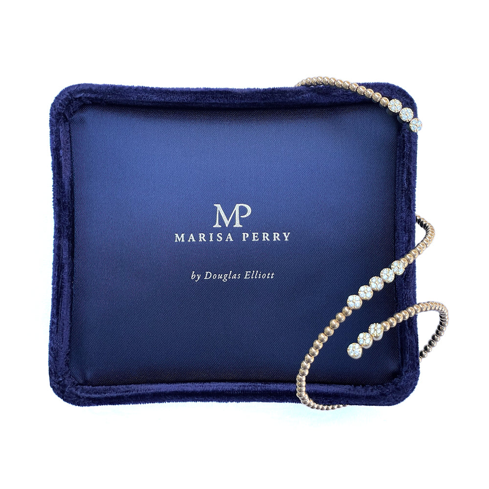 18K Yellow Gold Diamond Flexible Wrap Bangle – 0.75 TCW