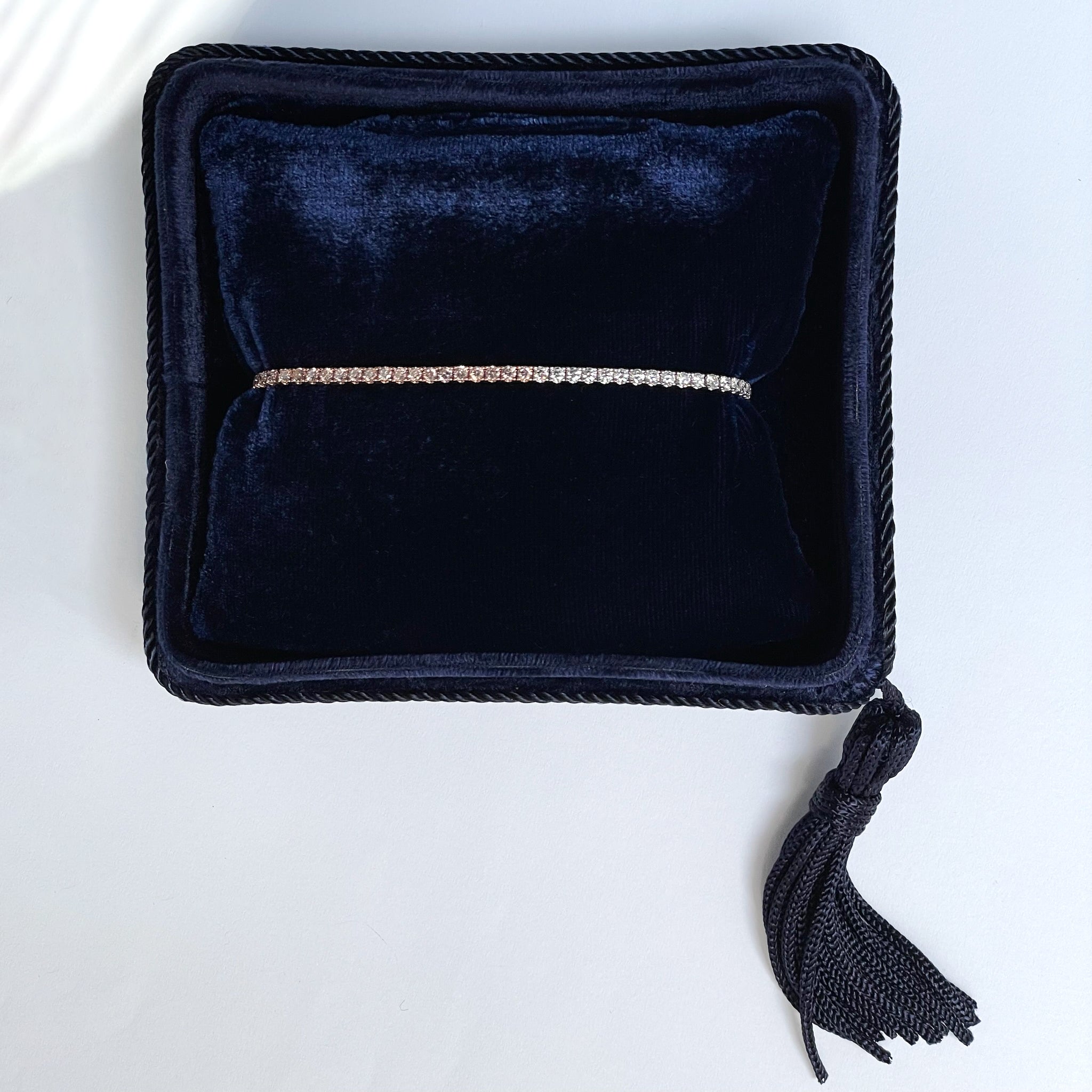 18K White & Rose Gold White and Pink Diamond Tennis Bracelet – 3.00 TCW