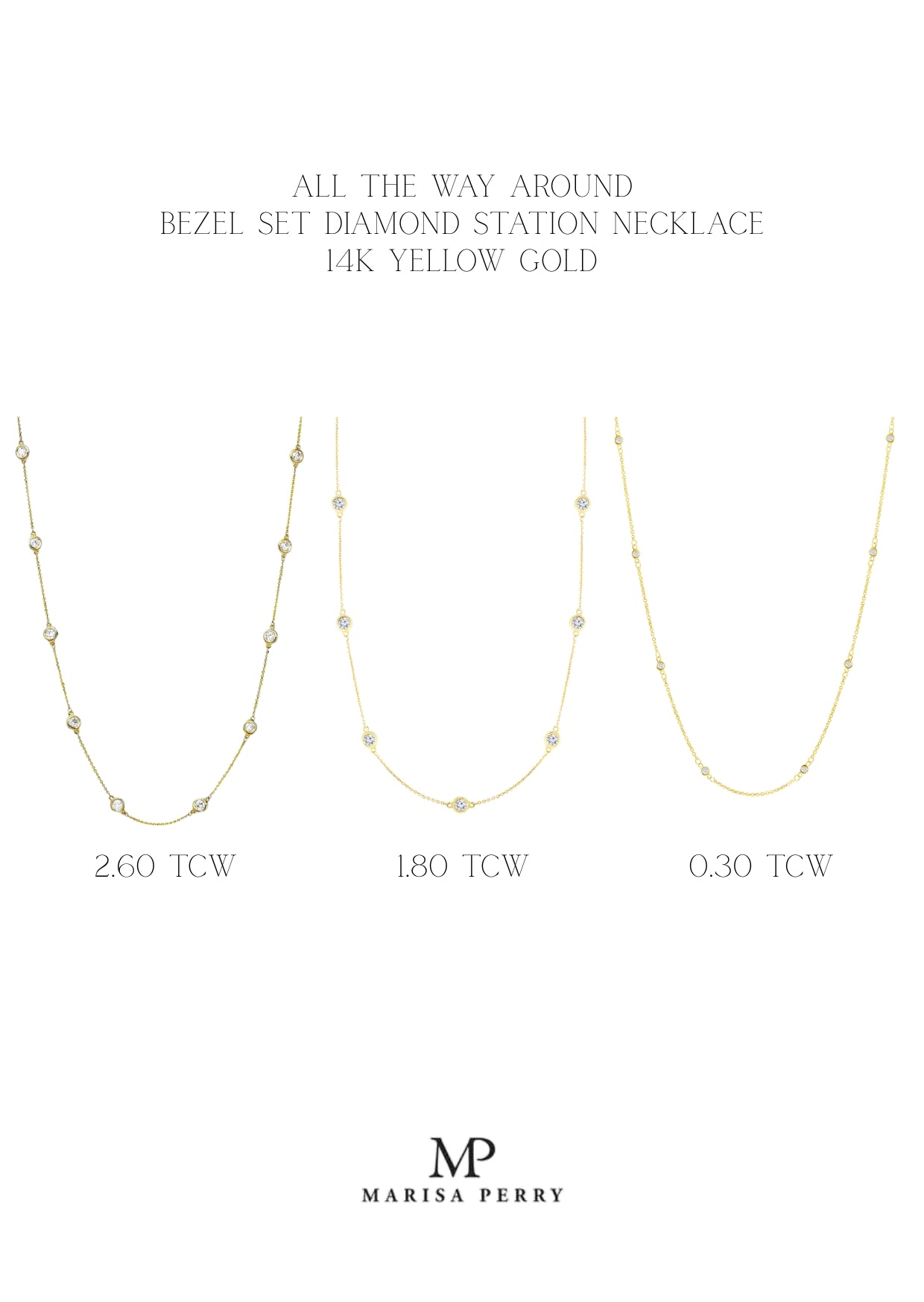 GRADATION-BezelSetDiamondStationNecklace-AllTheWayAround-14KYellowGold - MARISA PERRY