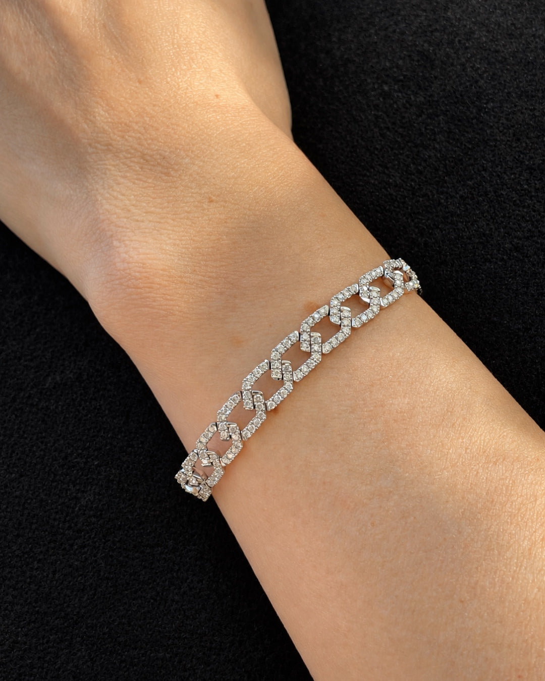 Geometric Diamond Link Bracelet (2.83 TCW)