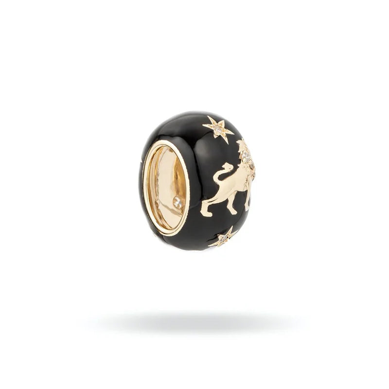 Zodiac Ceramic + Diamond Leo Big Bead | Adina Reyter