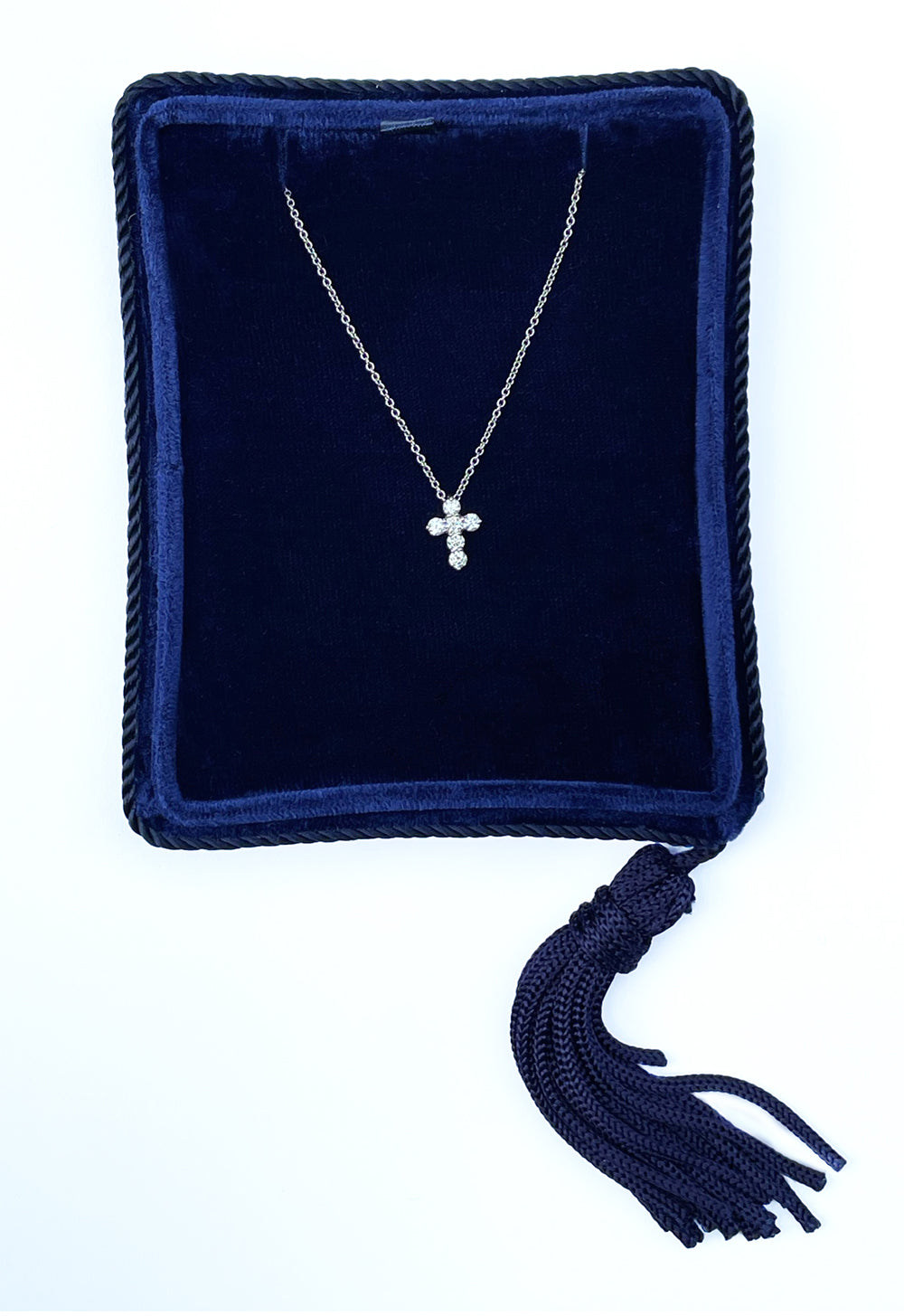 Petite White gold and Diamond Cross