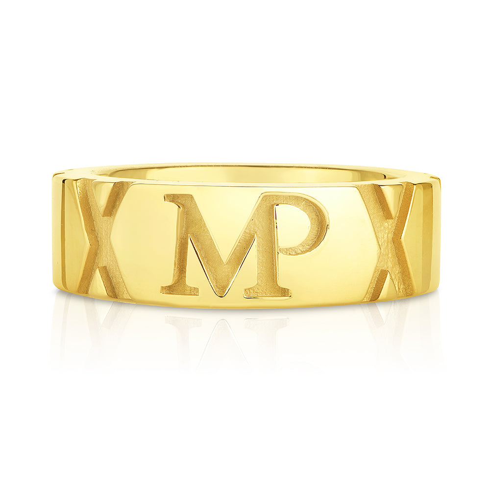 The X Collection Gold Ring for Her – Custom Made with Your Initials