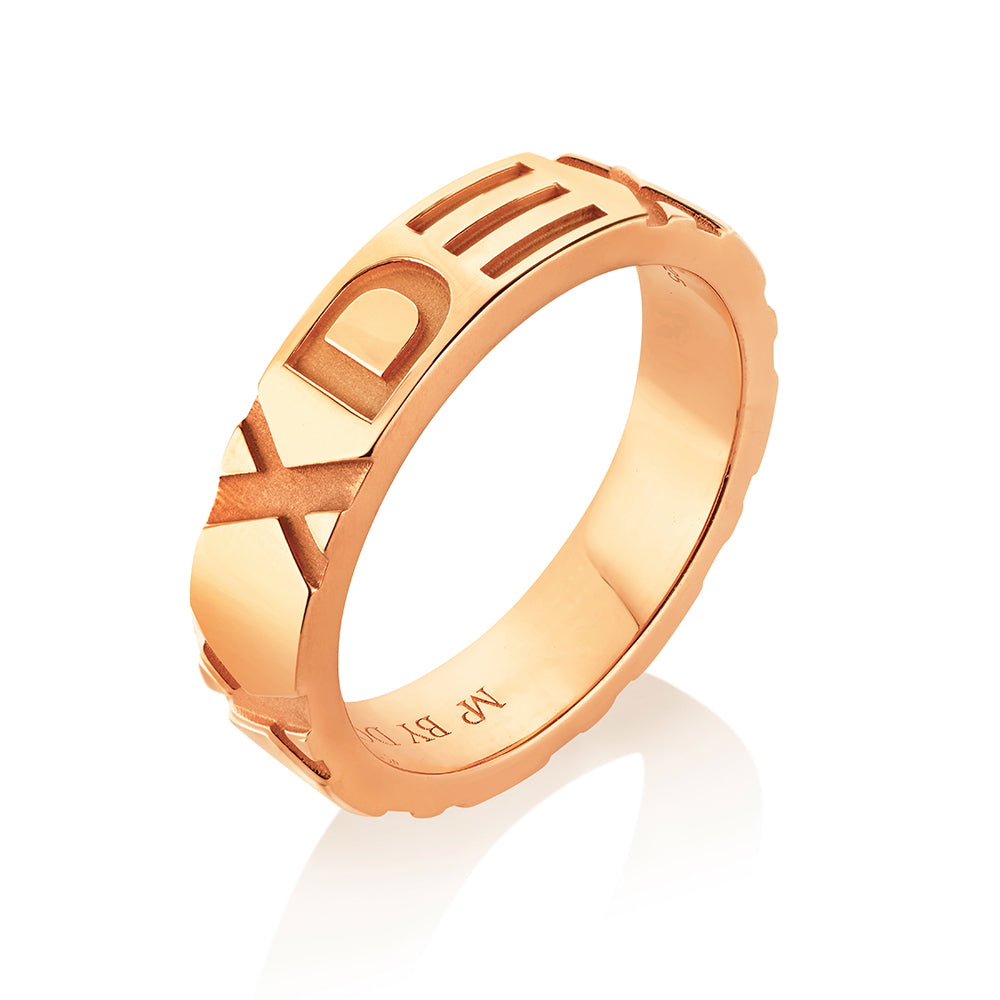 The X Collection Gold Ring for Him – Custom Made with Your Initials