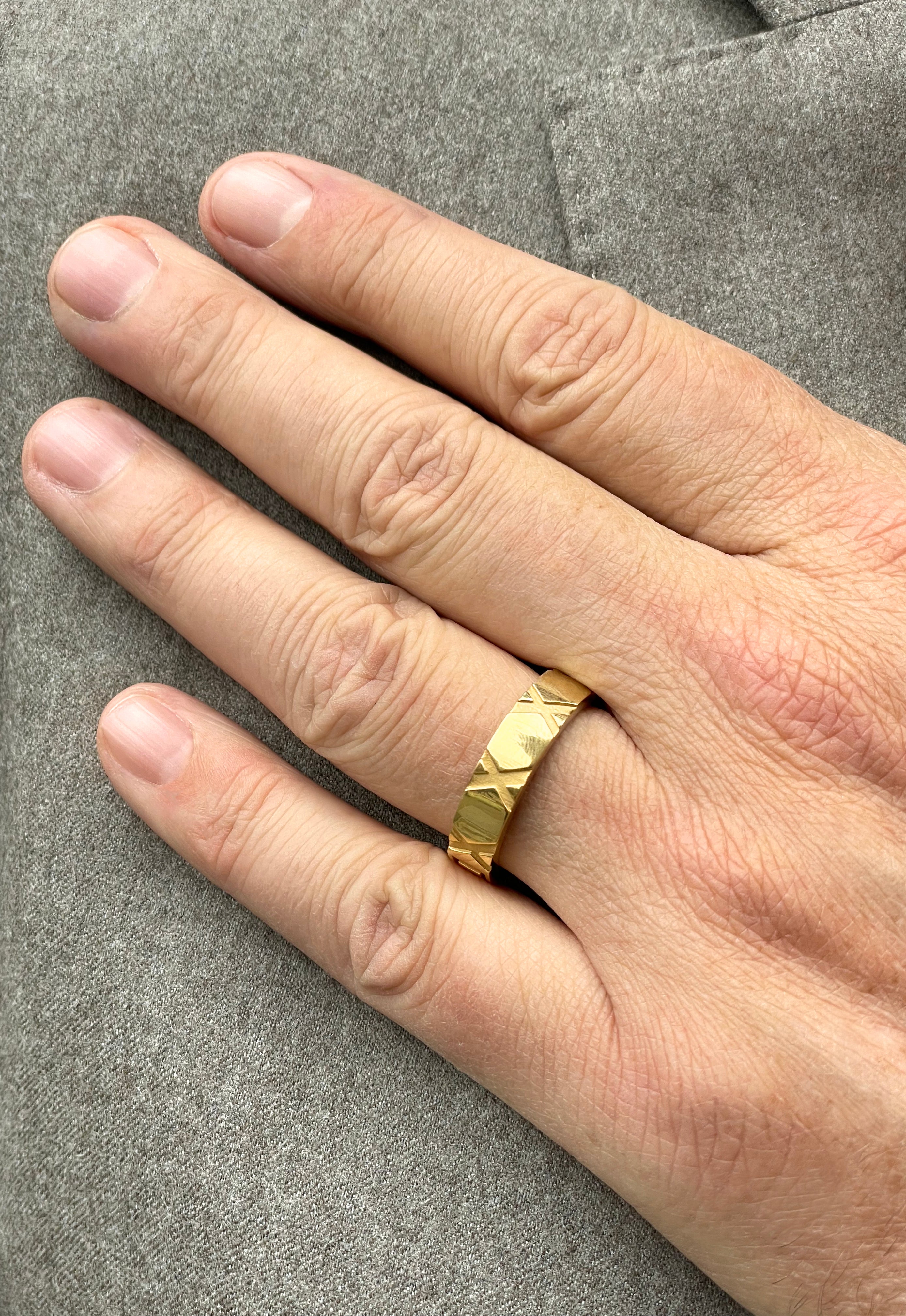 The X Collection Gold Ring for Him