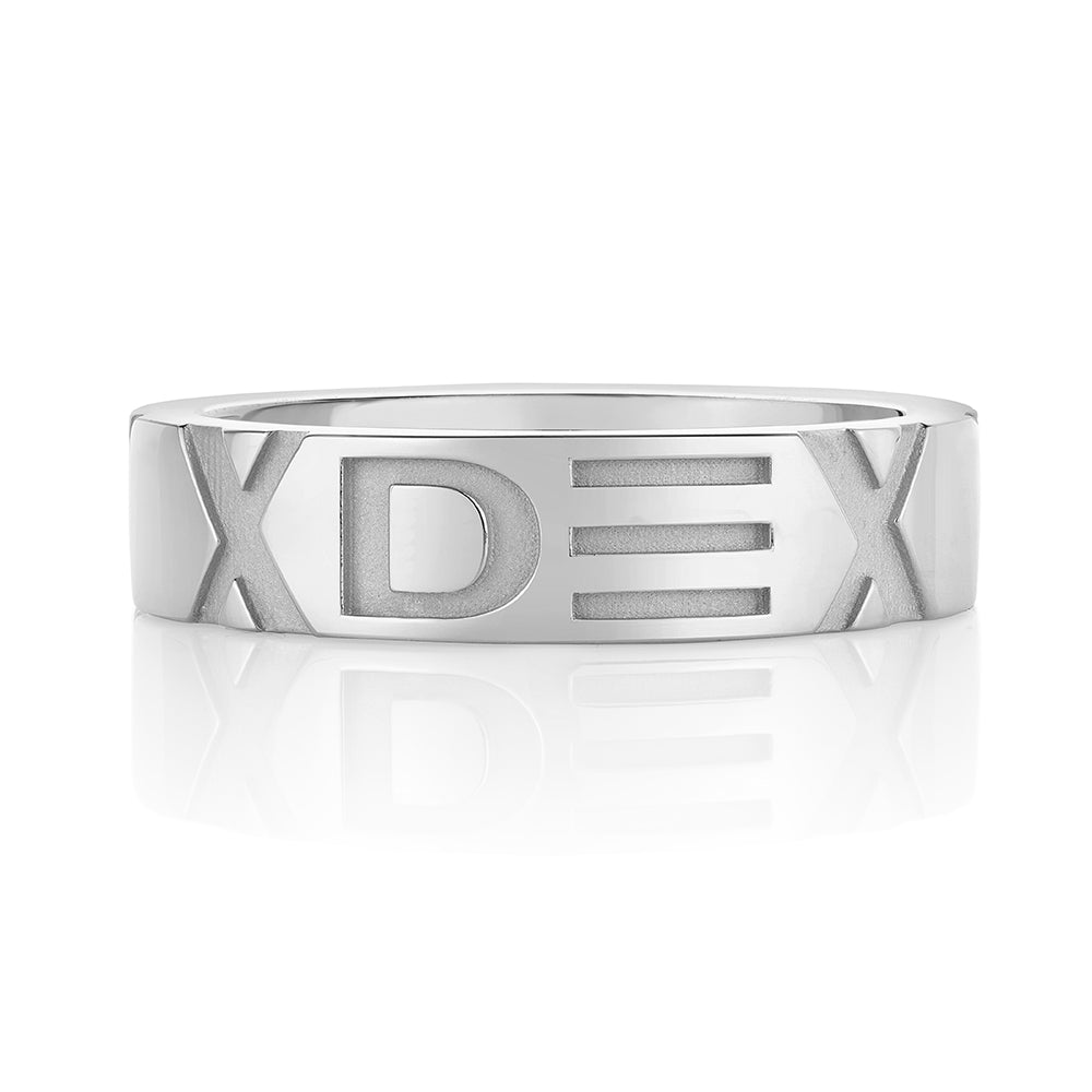 The X Collection Gold Ring for Him – Custom Made with Your Initials