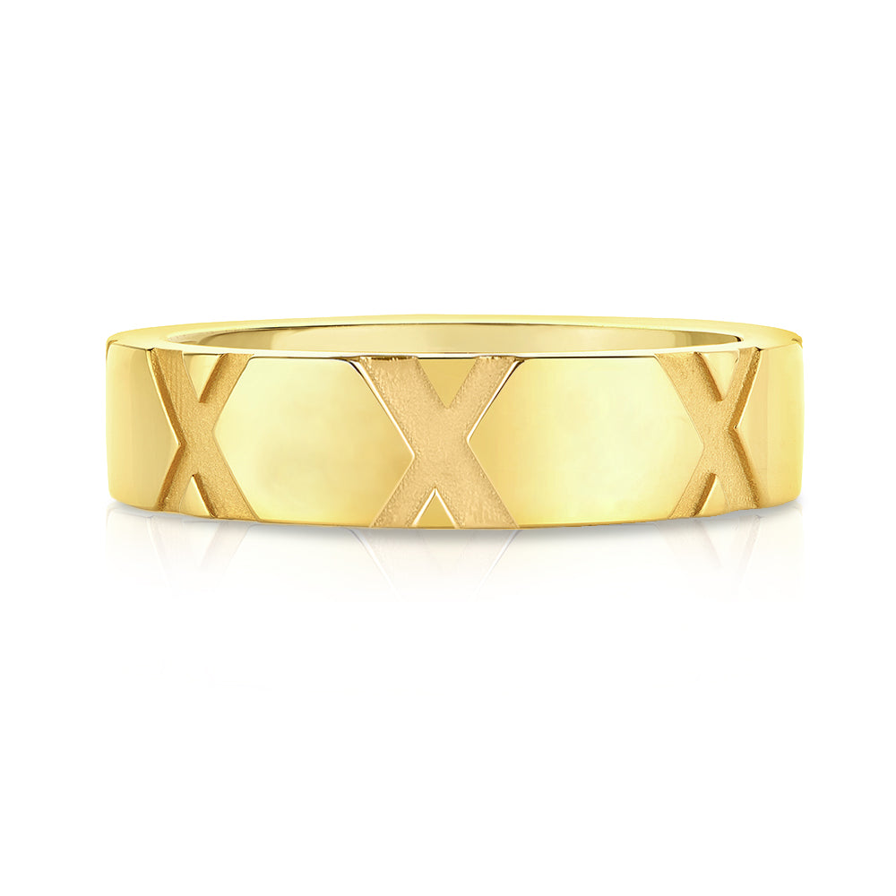 The X Collection Gold Ring for Him