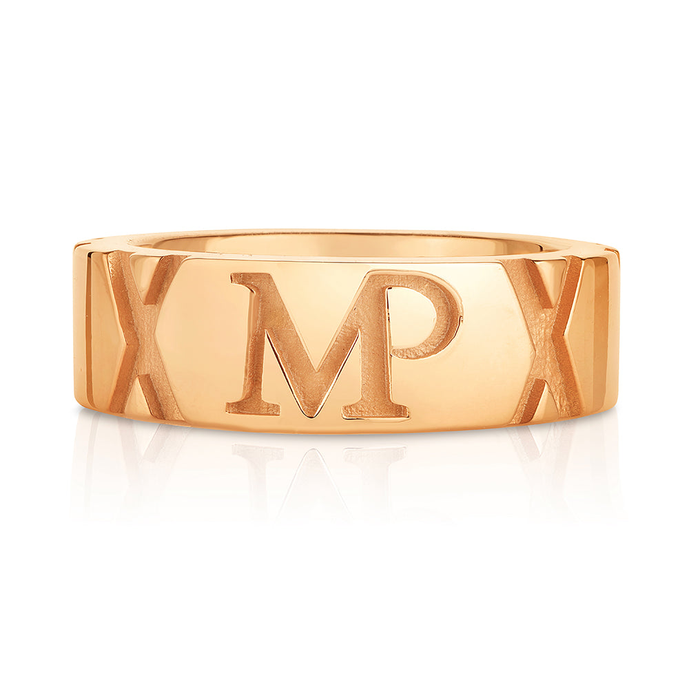 The X Collection Gold Ring for Her – Custom Made with Your Initials