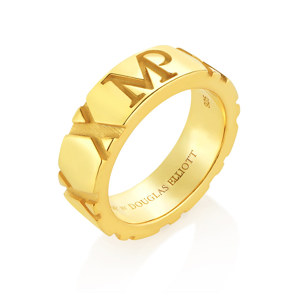 The X Collection Gold Ring for Her – Custom Made with Your Initials