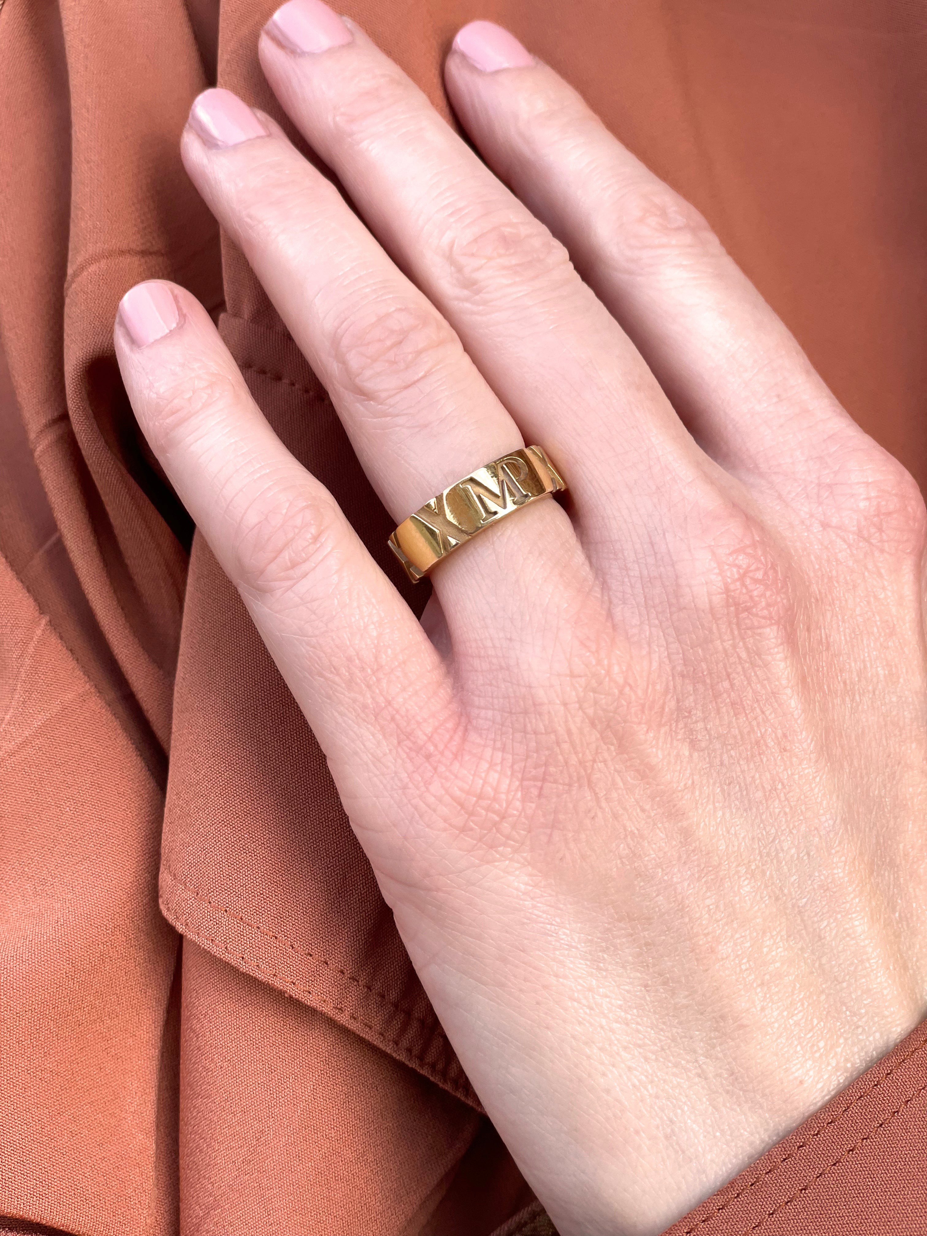 The X Collection Gold Ring for Her – Custom Made with Your Initials