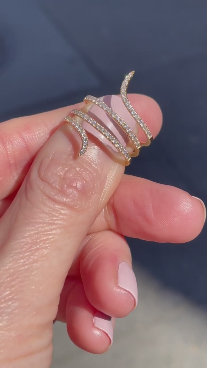 Diamond Spiral Ring 18k Yellow Gold_Video
