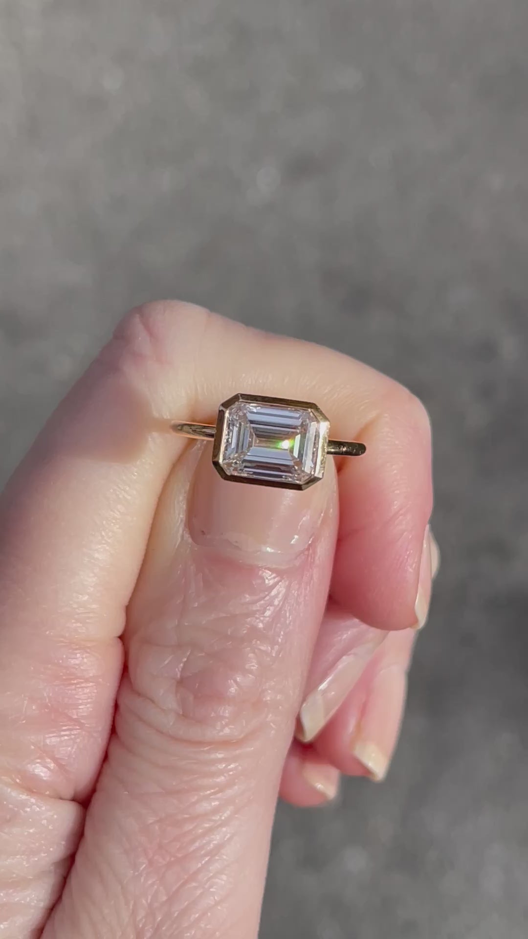 Emerald Cut East West Setting 18k Rose Gold | Marisa Perry by Douglas Elliott_G9972_Video2
