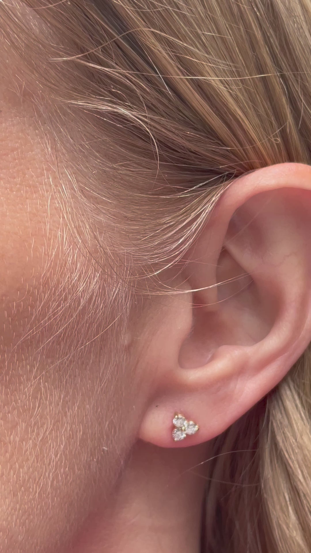 Small_Diamond_Trilogy_Stud_Earrings_0.40_CTW_14K_Yellow_Gold_E009-40-SY_Video