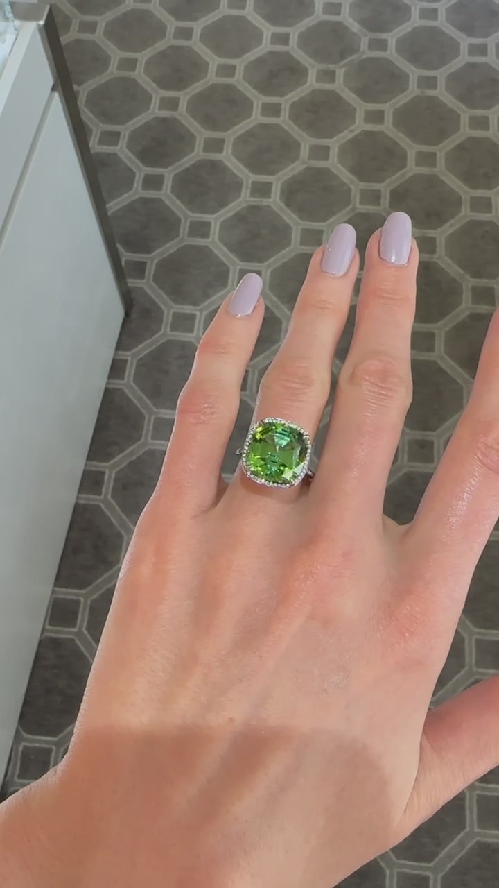 11.47 carat Mint Green Tourmaline Anne Inlove Ring | Marisa Perry by Douglas Elliott_Video