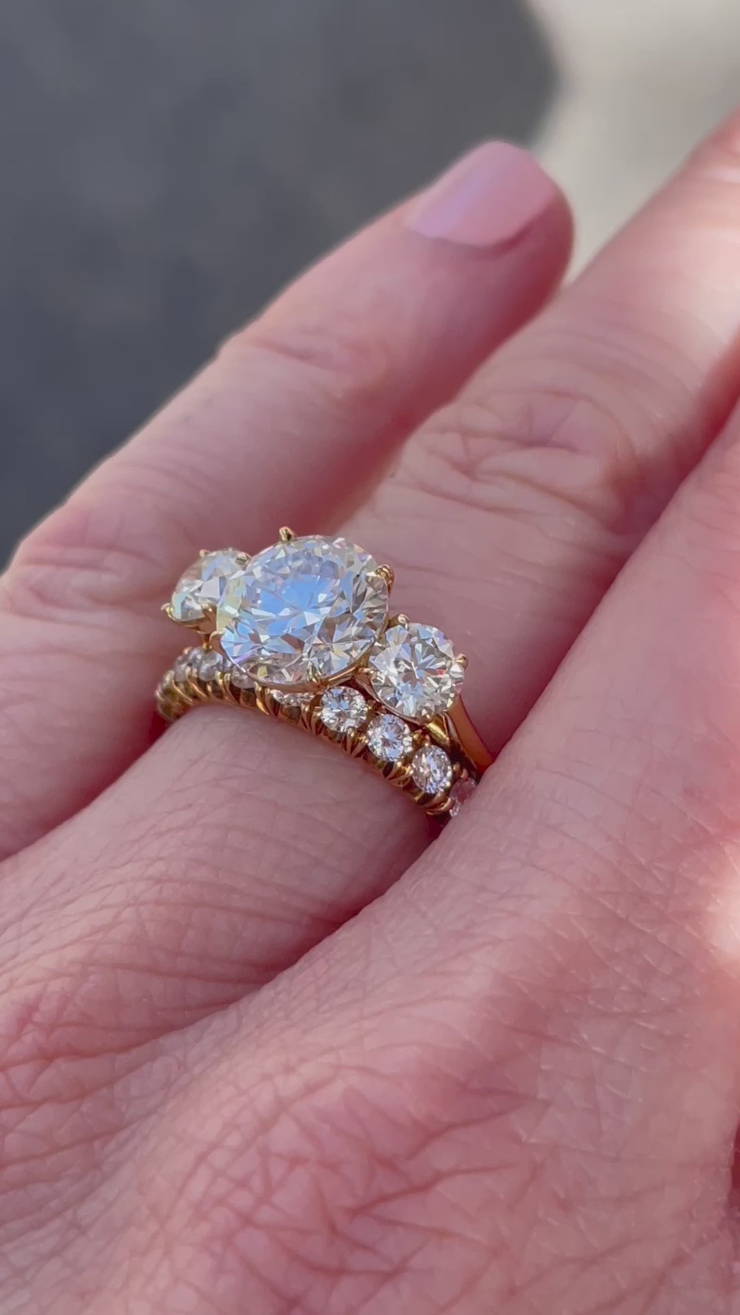 Marisa Perry Three Stone Round Brilliant Engagement Ring | Marisa Perry by Douglas Elliott_A30886_Video